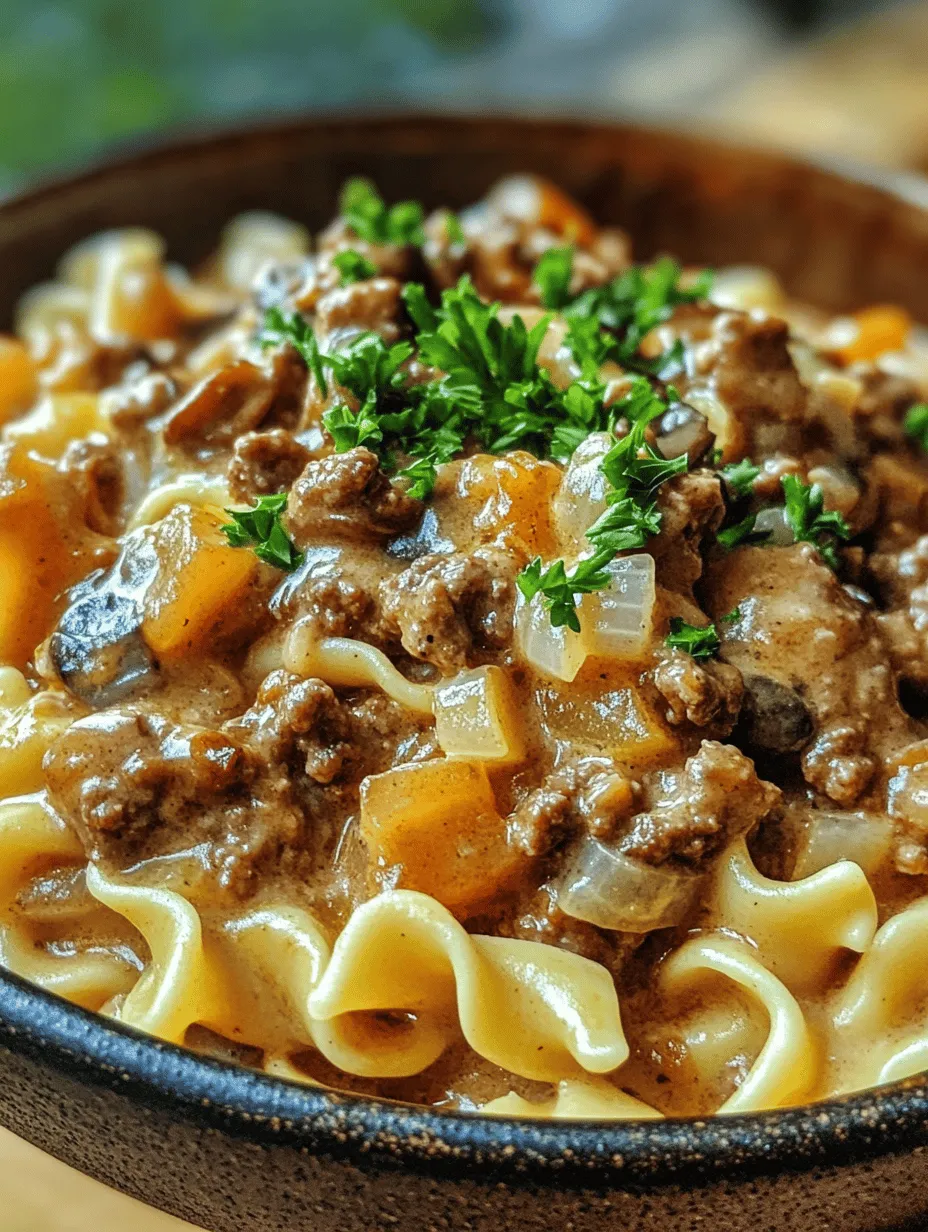 In the realm of comforting meals, few dishes can compete with the rich and hearty flavors of a classic ground beef stroganoff. This savory recipe combines tender ground beef with succulent mushrooms and a creamy sauce, all served over egg noodles for a satisfying dinner that can be ready in just 30 minutes. The beauty of ground beef stroganoff lies in its versatility and ease of preparation, making it a go-to dish for busy weeknights or special gatherings. Whether you're looking for a quick weeknight meal or a dish to impress guests, this ground beef stroganoff is sure to delight. In this article, we will delve into the origins of stroganoff, the ingredients that make it special, and a step-by-step guide to creating this delicious dish at home.