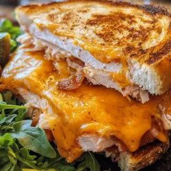 If you're in search of a satisfying sandwich that perfectly balances rich, savory flavors with a delightful crunch, look no further than the Cheddar and Bacon Turkey Melt on Sourdough. This mouthwatering sandwich brings together the creamy goodness of sharp cheddar cheese, the satisfying bite of crispy bacon, and the tender juiciness of turkey, all beautifully nestled between slices of crusty, tangy sourdough bread. Whether you're preparing lunch for a busy day, a quick dinner for the family, or simply indulging in a comforting snack, this melt is sure to please.