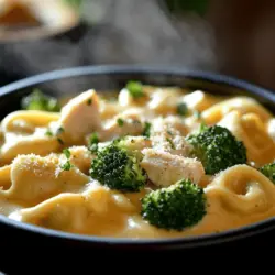 In the world of comfort food, few dishes can rival the creamy indulgence of Garlic Parmesan Tortellini with Chicken and Broccoli. This delightful recipe marries tender cheese tortellini with succulent chicken and vibrant broccoli, all enveloped in a rich, velvety sauce that is sure to please even the pickiest of eaters. Whether you’re preparing a weeknight dinner for your family or looking to impress guests at a special occasion, this dish not only satisfies the palate but also offers a burst of nutrition from its wholesome ingredients.