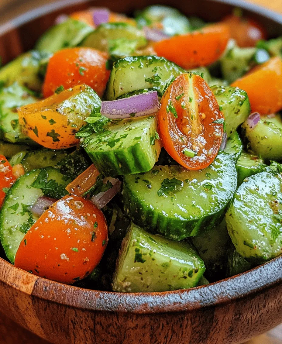 As the temperatures rise and the days grow longer, there’s nothing quite as satisfying as a refreshing salad that bursts with flavor and health benefits. The Crisp & Creamy Cucumber Avocado Salad is a perfect example of such a dish, combining vibrant, nutrient-rich ingredients into a delectable medley that is ideal for summer gatherings, casual picnics, or a light lunch on a warm afternoon. This recipe not only embraces the crispness of cucumbers and the creaminess of avocados but also showcases the sweetness of cherry tomatoes, the bite of red onion, and the herby freshness of cilantro.