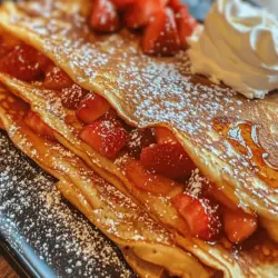 To create the perfect batter for your Delightful Strawberry Dreams crepes, achieving the right consistency is crucial. A smooth, lump-free batter results in delicate, thin crepes that are a joy to eat. Here are some essential tips to ensure your batter is just right: