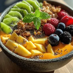 Smoothie bowls are not just a meal; they are a canvas for creativity. The base, made from blended fruits and other ingredients, provides a delicious foundation that can be customized with an array of toppings. This versatility allows for endless combinations, making each bowl a unique culinary experience. Whether you prefer a simple mix of fruits or a more elaborate display of toppings, smoothie bowls can cater to your preferences and dietary needs, ensuring that breakfast or snack time is anything but boring.