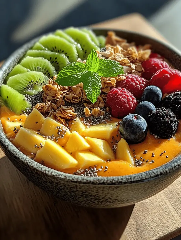 Smoothie bowls are not just a meal; they are a canvas for creativity. The base, made from blended fruits and other ingredients, provides a delicious foundation that can be customized with an array of toppings. This versatility allows for endless combinations, making each bowl a unique culinary experience. Whether you prefer a simple mix of fruits or a more elaborate display of toppings, smoothie bowls can cater to your preferences and dietary needs, ensuring that breakfast or snack time is anything but boring.