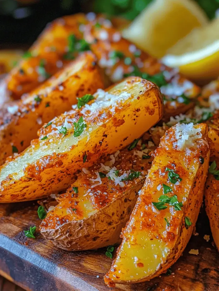 Before diving into the preparation of these crispy baked garlic Parmesan potato wedges, it’s essential to understand the significance of each ingredient that contributes to their exceptional taste and texture.