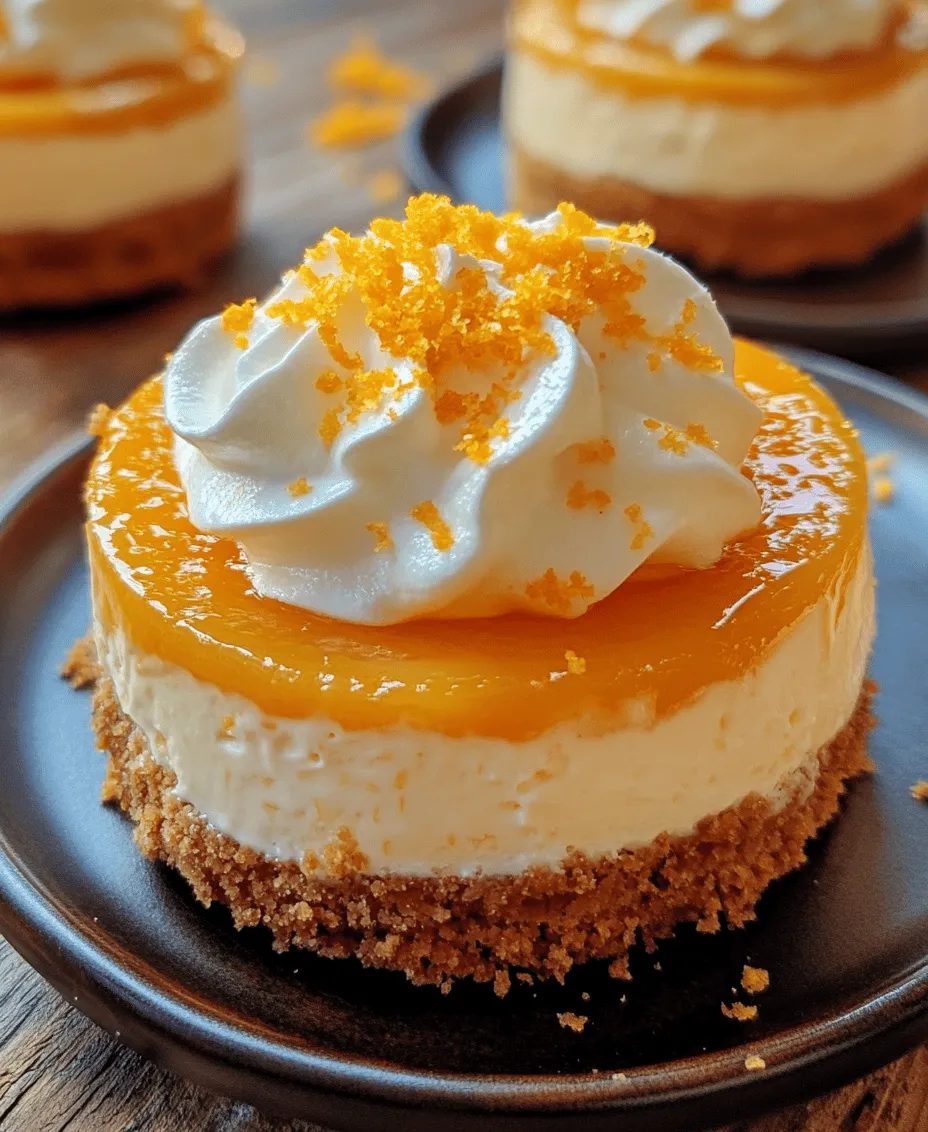 There’s something undeniably nostalgic about the classic creamsicle—a delightful combination of creamy vanilla ice cream encased in a bright orange shell, reminiscent of sunny summer days and childhood treats. The playful balance of sweet and citrus makes it a timeless favorite. Now, imagine that beloved flavor transformed into a mini cheesecake form. Enter the Orange Creamsicle Mini Cheesecakes, a delightful twist on a classic dessert that encapsulates the essence of summer in every bite.