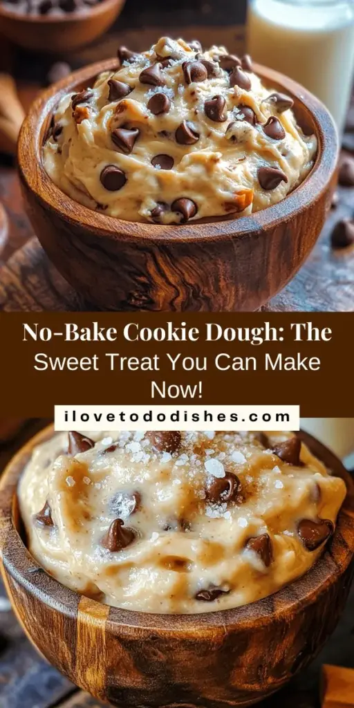 Indulge your sweet tooth with Delightful No-Bake Cookie Dough! This easy and nostalgic treat brings the rich flavors of cookie dough without the hassle of baking. Perfect for snack time, parties, or even a cozy evening in, it allows for endless customization with mix-ins like chocolate chips and nuts. Safe to eat thanks to heat-treated flour, this recipe is sure to be a hit for all ages. Discover the joy of no-bake desserts! #CookieDough #NoBake #Dessert #Yummy #EasyRecipes #SweetTooth