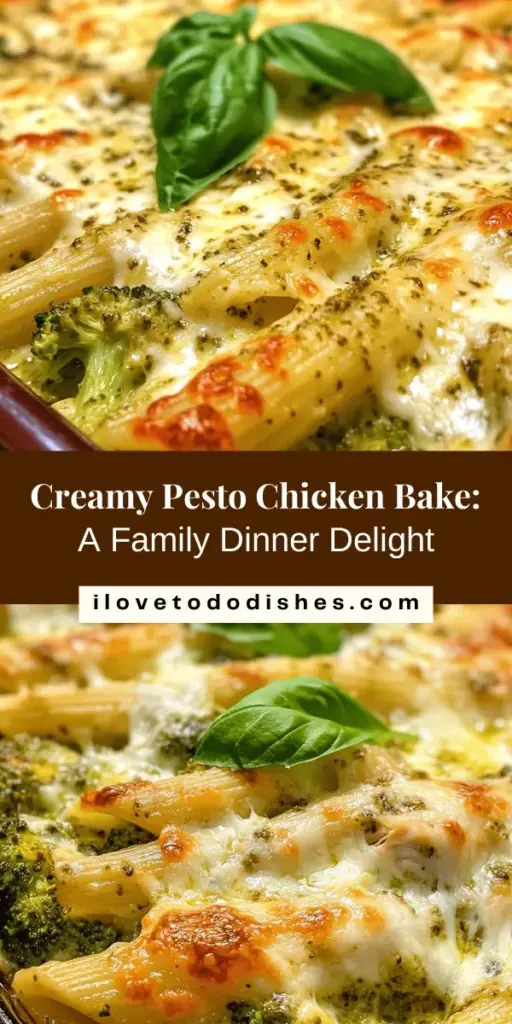 Savor the comfort of a Creamy Pesto Chicken and Broccoli Pasta Bake, a family favorite that's both flavorful and easy to prepare. Using rotisserie chicken and vibrant broccoli, this dish combines creamy sauce with the herby richness of pesto for a delightful meal. Perfect for weeknight dinners or special occasions, this pasta bake ensures every bite is satisfying. Try it today! #PastaBake #FamilyDinner #ComfortFood #HealthyEating #Pesto #HomeCooking #EasyRecipes