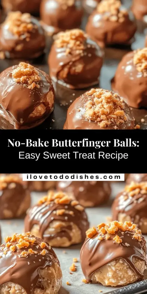 Discover the joy of making easy, no-bake Butterfinger Balls at home! These delightful treats combine crushed Butterfinger candy, creamy peanut butter, and graham cracker crumbs, all coated in milk chocolate. Perfect for parties, casual gatherings, or satisfying your sweet tooth, Butterfinger Balls are sure to be a hit with family and friends. Embrace your inner chef and indulge in this simple yet scrumptious dessert today! #ButterfingerBalls #NoBakeDesserts #HomemadeTreats #SweetSnacks #ChocolateLovers