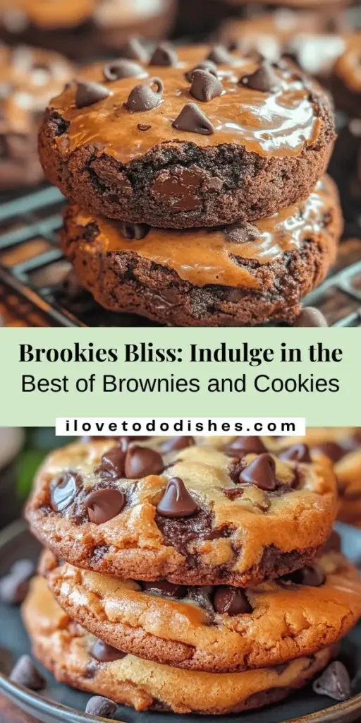 Discover the delightful fusion of brownies and cookies with Brookies Bliss! This scrumptious treat combines a rich, fudgy brownie base with a chewy cookie topping, creating layers of indulgence in every bite. Perfect for any occasion and easily customizable, brookies are sure to impress at gatherings or cozy nights in. Ready to bake your own delicious batch? Check out our step-by-step guide for the ultimate recipe! #Brookies #Baking #Dessert #Cookies #Brownies #SweetTreats #HomemadeDelights