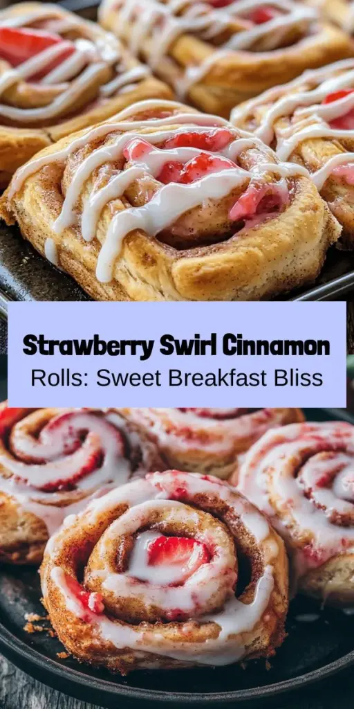 Indulge in the sweet and tangy delight of Strawberry Swirl Cinnamon Rolls! This delightful recipe combines classic cinnamon rolls with fresh strawberries for a truly unique treat. Soft, fluffy rolls with a vibrant strawberry swirl and creamy glaze make for a perfect breakfast or brunch centerpiece. Bring the family together with this easy yet impressive bake that fills your home with irresistible aromas. Try this mouthwatering recipe today! #CinnamonRolls #StrawberrySwirl #BakingLove #BrunchIdeas #HomemadeTreats