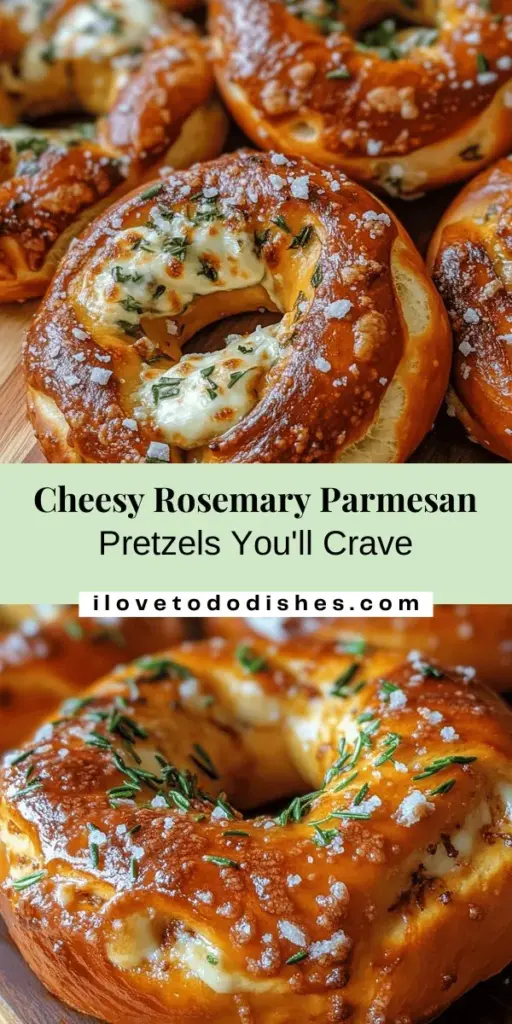 Indulge in the delightful taste of homemade Mozzarella Stuffed Rosemary Parmesan Soft Pretzels! These warm, chewy pretzels feature a gooey mozzarella center and are infused with aromatic rosemary and rich Parmesan cheese. Perfect for family gatherings, game days, or simply treating yourself, this classic snack takes a sophisticated twist. Explore the satisfaction of making these irresistible treats from scratch and enjoy every cheesy bite! #HomemadePretzels #SnackTime #YummyRecipes #CheeseLovers #CookingAtHome