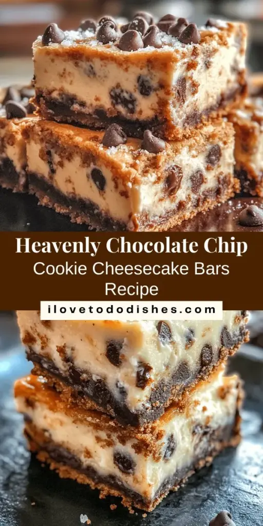 Indulge in the ultimate sweet treat with Decadent Chocolate Chip Cookie Cheesecake Bars! This delightful dessert combines the chewy goodness of chocolate chip cookies with the creamy richness of cheesecake, creating a heavenly experience for your taste buds. Perfect for any occasion, these bars are easy to make and sure to impress your guests. Discover our step-by-step guide to baking these delicious bars today! #ChocolateChipCookies #CheesecakeBars #DessertLovers #BakingRecipe #SweetTreats #YummyDesserts