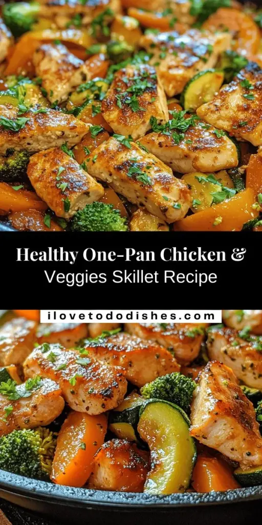 Looking for a quick and healthy dinner? Try this Wholesome Chicken & Veggie Skillet Delight! Made with lean chicken and vibrant vegetables, this one-pan meal is not only easy to prepare but full of flavor. Perfect for busy weeknights, it combines nutrition and convenience, making cleanup a breeze. Enjoy the rich taste of fresh ingredients, herbs, and spices—all cooked to perfection in just one skillet. A must-try for health-conscious foodies! #HealthyEating #OnePanMeals #SkilletRecipes #ChickenAndVeggies #NourishingDinner #QuickRecipes #MealPrep