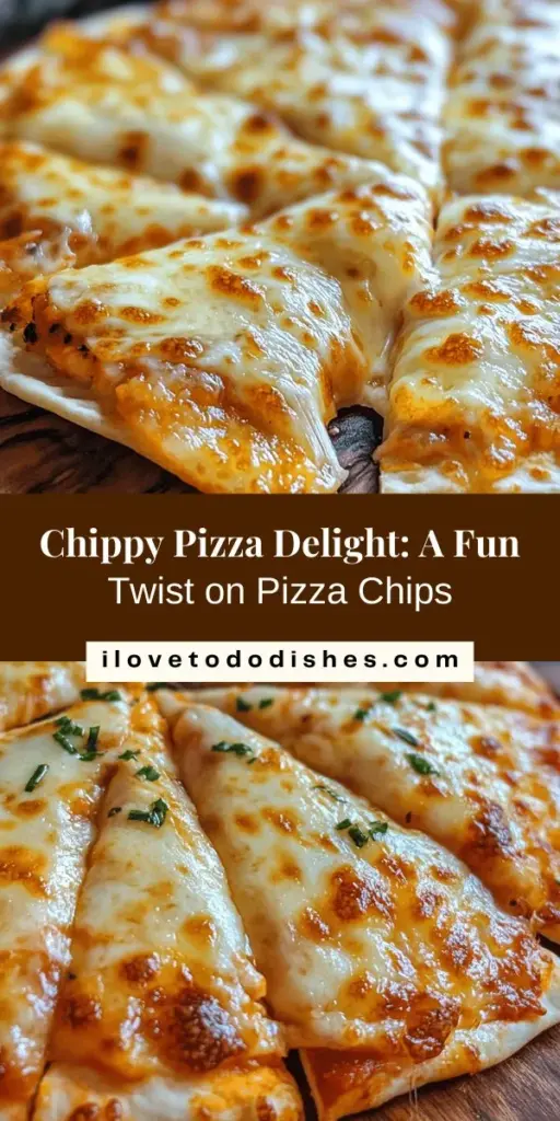 Discover the joy of cooking with Chippy Pizza Delight, a fun and easy snack that everyone will love! This recipe combines the classic flavors of pizza with crispy tortilla chips, making it perfect for kids and adults alike. Customize with your favorite toppings and serve with tasty dips like marinara or ranch. It's a delicious way to bond with family and friends while unleashing creativity in the kitchen. Try it today! #ChippyPizzaDelight #PizzaRecipe #SnackTime #CookingWithKids #QuickRecipes