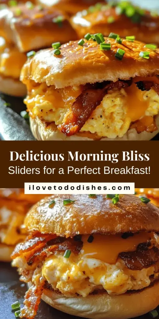 Start your day right with Morning Bliss Sliders! These delicious bite-sized breakfasts are packed with fluffy scrambled eggs, crispy bacon or savory sausage, and melted cheese, all nestled in mini bagels or slider buns. Perfect for busy mornings or brunch gatherings, they are easy to customize for any taste. Discover the joy of effortless meal prep with this versatile and satisfying recipe that's sure to energize your mornings. #BreakfastSliders #MorningBliss #BrunchIdeas #EasyRecipes #HealthyBreakfast