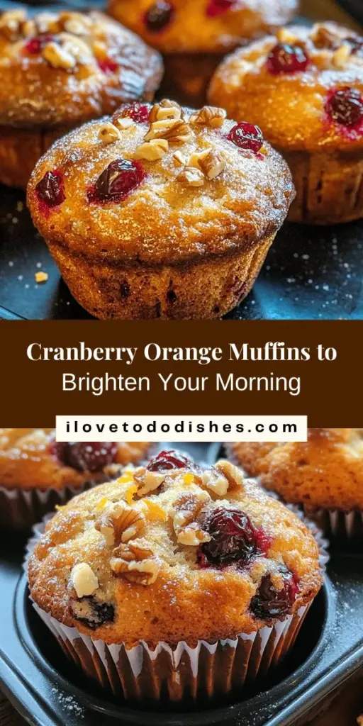 Brighten your day with these scrumptious Cranberry Orange Muffins! Bursting with tangy cranberries and zesty orange flavor, these easy-to-make muffins are perfect for breakfast or a midday snack. With a fluffy texture and vibrant colors, they’ll impress everyone at your next brunch or potluck. Follow our simple recipe to whip up a batch today, and enjoy the delightful combination of flavors that will awaken your taste buds! #CranberryOrangeMuffins #Baking #EasyRecipes #HealthySnacks #HomemadeGoodness