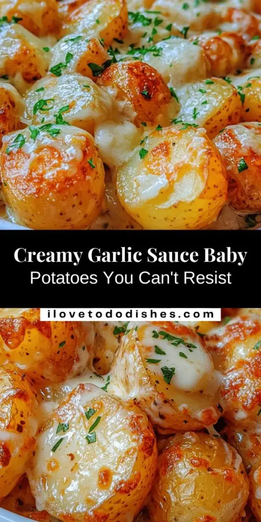 Indulge in the creamy goodness of Velvety Easy Creamy Garlic Sauce Baby Potatoes! This luxurious side dish transforms simple baby potatoes into a flavorful experience with a rich garlic sauce. Perfect for any occasion, it's easy enough for a weeknight dinner but impressive enough for gatherings. With just a handful of quality ingredients, you can elevate your meals effortlessly. Try this comforting recipe today! #GarlicPotatoes #ComfortFood #EasyRecipes #Foodie #DinnerIdeas