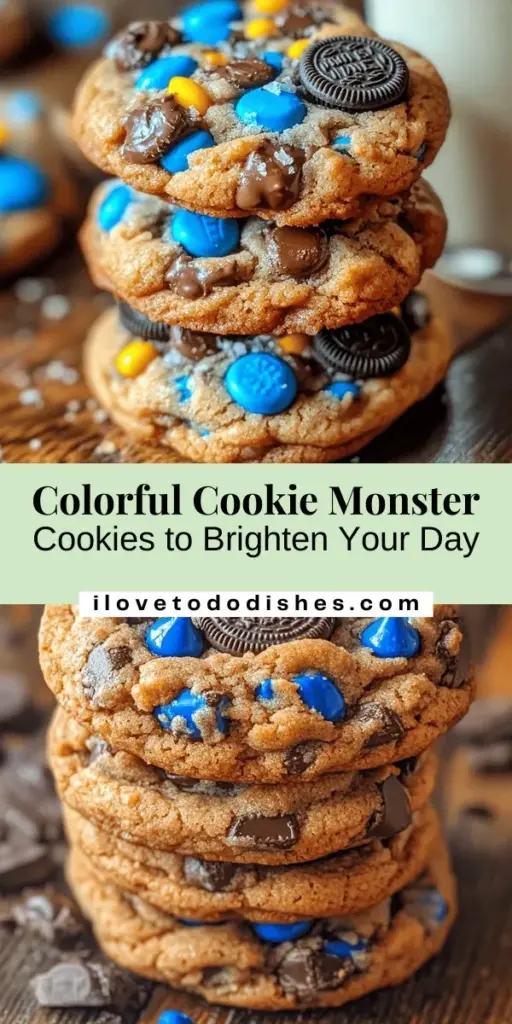 Discover the whimsical world of Cookie Monster Cookies! These vibrant blue treats are packed with chocolate chips, candy-coated chocolates, and crushed Oreos, making them a fun dessert for all ages. Perfect for birthdays, parties, or a sweet pick-me-up, these cookies combine nostalgia with delicious flavor. Get ready to impress your loved ones with this colorful, delightful recipe that’s as enjoyable to make as it is to eat! #CookieMonsterCookies #CookieRecipe #BakingFun #ColorfulTreats #DessertLovers