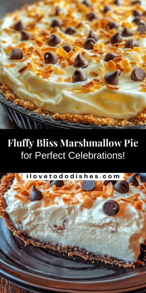 Satisfy your sweet tooth with the Fluffy Bliss Marshmallow Pie—a delightful dessert that's perfect for any occasion! This easy-to-make pie features a light, airy filling paired with a crunchy graham cracker crust. Customize it with your favorite toppings like chocolate chips or toasted coconut for an extra flair. Ideal for family gatherings, holidays, or potlucks, this dessert will impress everyone. Try it out and create sweet memories! #Dessert #MarshmallowPie #SweetTreats #BakingFun #EasyRecipes #DessertIdeas #Foodie