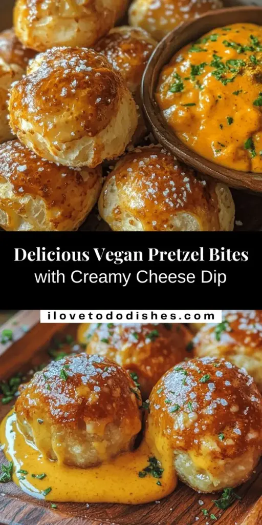 Indulge in the deliciousness of Pretzel Bliss Bites with Creamy Vegan Cheese! These warm, soft pretzel bites paired with a rich, creamy vegan cheese sauce are the perfect snack for any occasion. Easy to make and loaded with wholesome ingredients, this plant-based treat is sure to please both vegans and non-vegans alike. Discover the joy of homemade snacks that combine flavor, texture, and nutrition in every bite. #VeganSnacks #PretzelBites #PlantBasedCooking #HealthyEating #VeganCheese #SnackIdeas