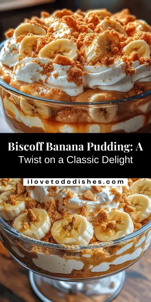 Looking to elevate your dessert game? Try this delectable Biscoff Banana Pudding, which puts a unique twist on a timeless classic! Creamy vanilla pudding, ripe bananas, and crunchy Biscoff cookies combine for an irresistible treat that’s perfect for any occasion. This no-bake recipe is simple to prepare in advance, making it a crowd-pleaser at summer gatherings or cozy family dinners. Indulge in this delightful fusion of flavors! #BiscoffBananaPudding #DessertRecipes #NoBakeDesserts #BananaPudding #SweetTreats