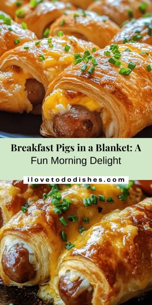 Start your day with a tasty treat: Breakfast Pigs in a Blanket Surprise! This fun twist on a classic breakfast blends savory mini sausages, melty cheese, and fluffy eggs wrapped in flaky crescent rolls. Perfect for family gatherings or brunch with friends, this dish is easy to prepare and packed with flavor! Impress your loved ones with a breakfast that feels special. Try it today! #BreakfastIdeas #BrunchRecipes #EasyRecipes #FoodLovers #CrescentRolls #ComfortFood