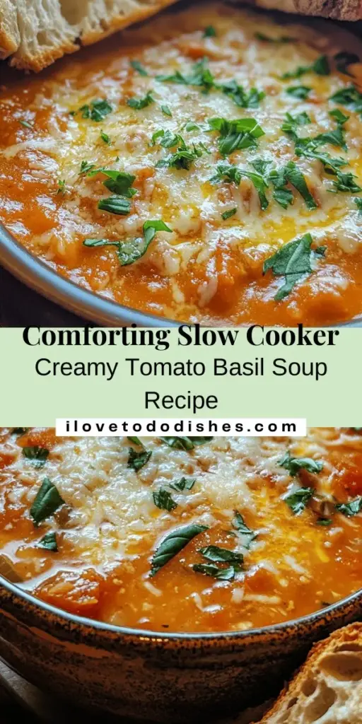 Experience the comforting warmth of slow cooker creamy tomato basil soup, a classic dish that combines rich flavors with a velvety texture. Perfect for busy days, simply toss in fresh ingredients like crushed tomatoes, garlic, and basil, set your slow cooker, and let it work its magic. Packed with nutrients and easy to prepare, this soup is ideal as a hearty meal or paired with crusty bread or grilled cheese. Enjoy a taste of nostalgia with every spoonful!