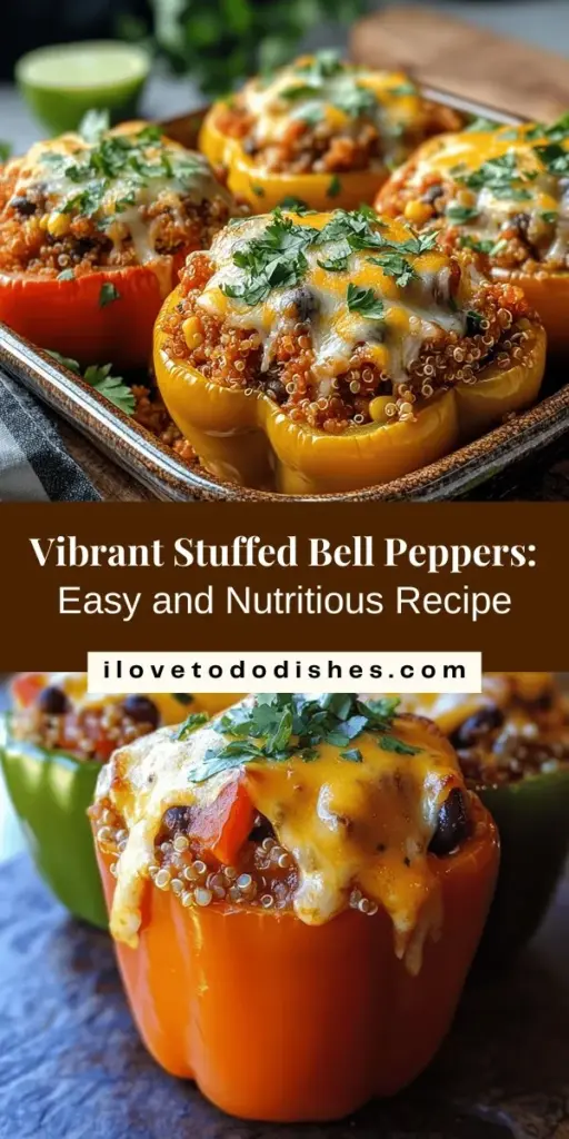 Discover the joy of cooking with colorful stuffed bell peppers! This easy recipe features vibrant bell peppers filled with nutritious ingredients like quinoa, black beans, corn, and spicy seasonings. Perfect for a family dinner or meal prep, these delightful peppers are not only visually appealing but also packed with vitamins and minerals. Customize them to suit your dietary needs and impress everyone at your table! #StuffedPeppers #HealthyRecipes #MealPrep #VegetarianEats #DeliciousAndNutritious