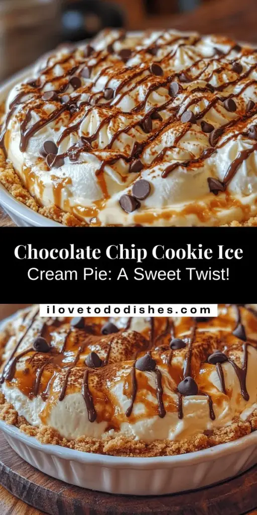 Indulge in the delightful combination of nostalgia and decadence with this Chocolate Chip Cookie Ice Cream Pie! Perfect for any occasion, this dessert features a buttery cookie crust filled with creamy ice cream, making it a favorite for all ages. Easy to make and customizable with different ice cream flavors and toppings, this pie is sure to impress your guests. Try it today and create sweet memories! #ChocolateChipCookie #IceCreamPie #DessertLovers #BakingFun #SweetTreats