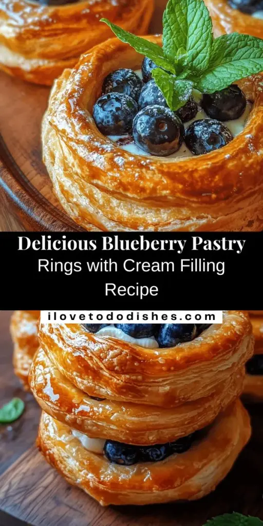 Indulge in the deliciousness of homemade Blueberry Pastry Rings with Vanilla Cream Filling! Perfect for brunch or dessert, these treats feature a flaky pastry, luscious vanilla cream, and sweet-tart blueberries that will wow your guests. Whether served warm with coffee or at a gathering, they are an elegant delight. Try this easy recipe for a burst of flavors that everyone will love! #BlueberryPastry #VanillaCream #HomemadeDessert #BrunchIdeas #BakingFun #TreatYourself