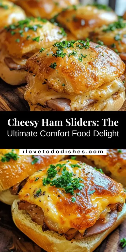 Get ready to elevate your comfort food game with Cheesy Ham Paradise Sliders! These mini sandwiches are stuffed with savory ham and gooey Swiss cheese, all topped with a rich buttery sauce. Perfect for parties or a cozy night in, these sliders are quick to prepare and always a hit. Enjoy them as an appetizer, main dish, or game-day snack. Easy, delicious, and oh-so-satisfying! #ComfortFood #CheesyHamSliders #PartyFood #EasyRecipes #Sliders #FamilyDinner #GameDaySnacks #Yummy