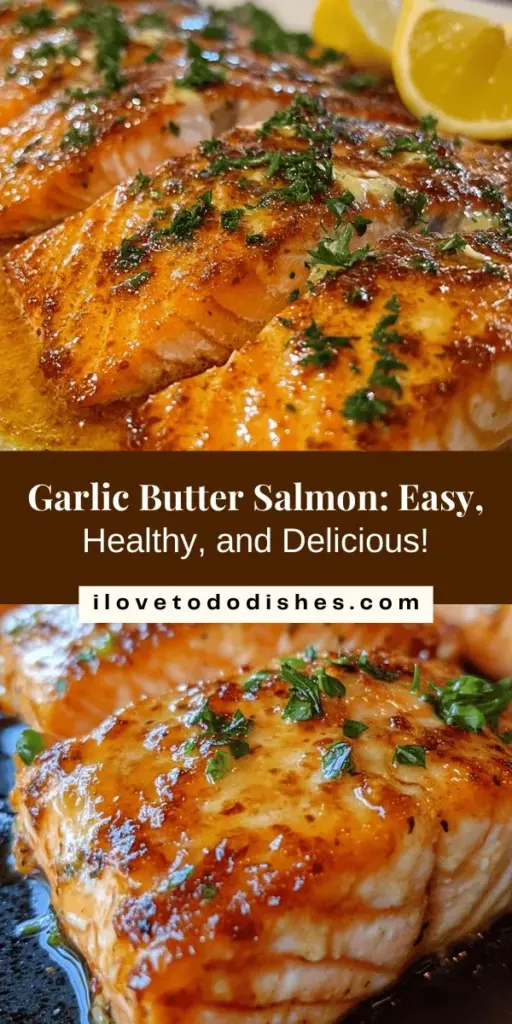 Discover the ultimate comfort food with this Garlic Butter Salmon recipe! Rich in omega-3s, it combines buttery goodness with the aromatic punch of garlic for a deliciously easy meal. Perfect for weeknight dinners or impressing guests, this dish is quick to prepare and customizable. Learn how to enhance your salmon with fresh herbs, lemon, and spices for a mouthwatering finish. Enjoy healthy and flavorful eating! #SalmonRecipe #GarlicButter #HealthyEating #Foodie #ComfortFood #EasyDinner