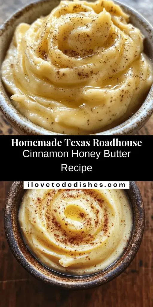 Indulge in the sweet Southern delight of homemade Texas Roadhouse Cinnamon Honey Butter! Easy to make with just a few ingredients, this creamy spread is perfect on warm bread, biscuits, or pancakes. Elevate your meals with its rich flavor of honey and cinnamon that brings comfort to every bite. Discover the joy of crafting this delicious recipe in your kitchen and impress your loved ones! #CinnamonHoneyButter #SouthernCooking #TexasRoadhouse #ComfortFood #HomemadeRecipes #Foodie #BakingIdeas