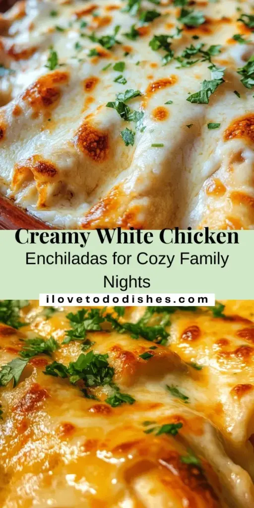 Savor the deliciousness of White Chicken Enchiladas with Green Chili Sour Cream Sauce! This comforting dish features tender shredded chicken wrapped in soft tortillas, all topped with a creamy, zesty green chili sauce that's perfect for family dinners or gatherings. Simple to make and full of flavor, these enchiladas are a sure crowd-pleaser. Elevate your dinner table with this delightful recipe! #Enchiladas #MexicanFood #ComfortFood #Recipe #FamilyDinner #ChickenDinner #Foodie#HealthyEating