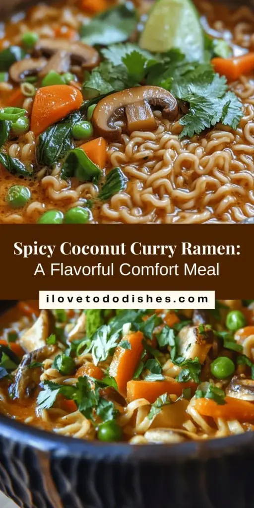 Discover the delightful fusion of flavors with Spicy Coconut Curry Ramen! This comforting dish combines creamy coconut milk, aromatic spices, and fresh vegetables for a nourishing meal that ticks all the boxes. Perfect for cozy nights or quick weeknight dinners, it showcases the versatility of ramen like never before. Explore ingredient options and customizations for a satisfying bowl that is healthy and hearty! #Ramen #CoconutCurry #ComfortFood #HealthyEating #NoodleSoup #VeganCooking #FusionCuisine #FoodIdeas