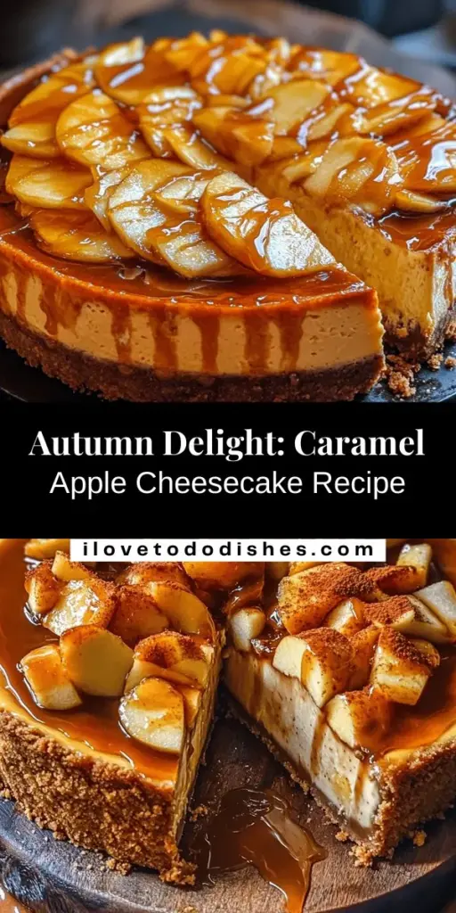 Embrace the flavors of fall with this mouthwatering Caramel Apple Cheesecake! This recipe combines creamy cheesecake, sweet apples, and rich caramel for a perfect autumn treat. Ideal for holiday gatherings or cozy nights in, it's sure to impress. Whether you're a seasoned baker or a newcomer, this step-by-step guide makes it easy to create a stunning dessert. Get ready to indulge in a slice of autumn bliss! #Cheesecake #FallDesserts #Baking #CaramelApple #Recipes #Foodie #DessertIdeas #AutumnTreats