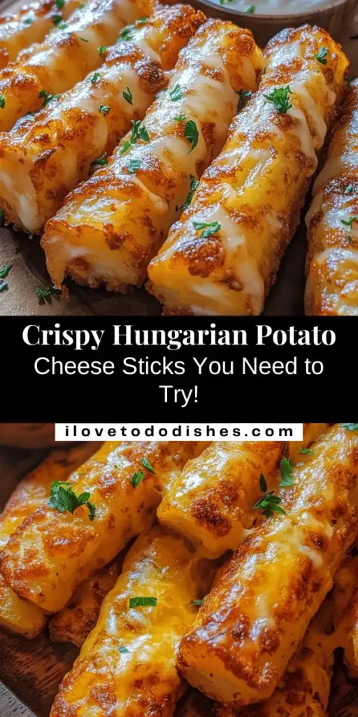 Discover the deliciousness of Crispy Hungarian Potato Cheese Sticks, a classic comfort food that captures the essence of Hungary's rich culinary heritage. This irresistible snack combines creamy cheese and earthy potatoes, all wrapped in a crunchy coating. Perfect as an appetizer or party treat, these cheese sticks are sure to impress! Get the full recipe and tips for perfecting your homemade version. #HungarianCuisine #PotatoCheeseSticks #ComfortFood #HomemadeDelights #SnackIdeas #FoodieFun