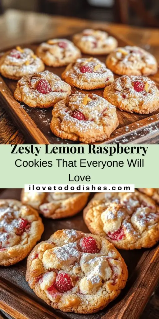 Indulge in the zesty sweetness of lemon raspberry cookies—a delightful treat perfect for any occasion! With vibrant colors and a refreshing flavor blend, these cookies are a must-bake for summer picnics or holiday gatherings. Made with fresh ingredients like lemon zest, juicy raspberries, and a hint of butter, they offer a wonderful balance of taste. Discover your new favorite recipe and share the joy of baking! #LemonRaspberryCookies #BakingLove #DessertIdeas #CookieRecipes #YummyTreats