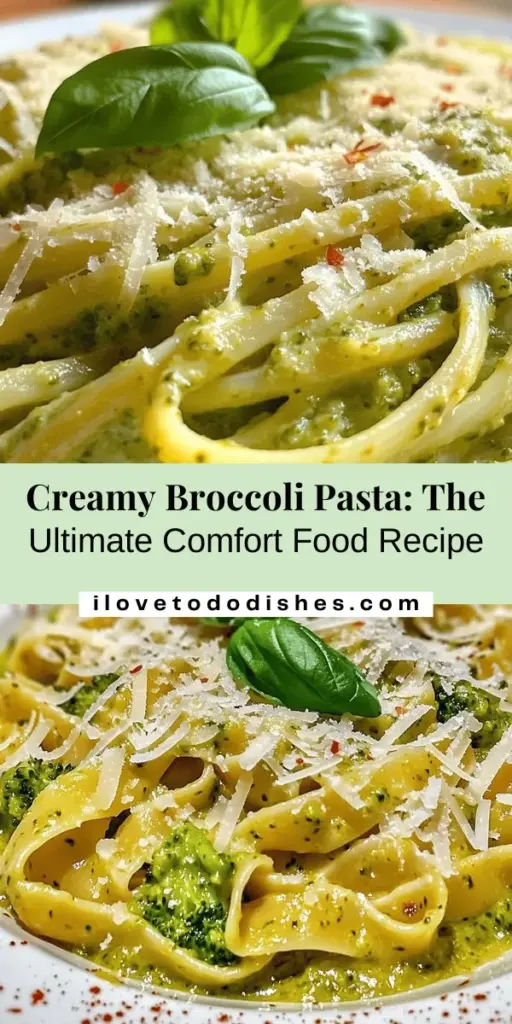 Savor the rich flavors of Creamy Dreamy Broccoli Pasta—a comforting dish perfect for busy families and health-conscious eaters. This simple yet delicious recipe combines tender pasta, vibrant broccoli, and a silky cream sauce, delivering both taste and nutrition. Quick to prepare, it's an ideal weeknight dinner that can impress guests too! Discover this delightful meal today and enjoy a burst of flavor in every bite! #PastaRecipes #ComfortFood #HealthyEating #BroccoliPasta #DinnerIdeas #QuickMeals #EasyRecipes