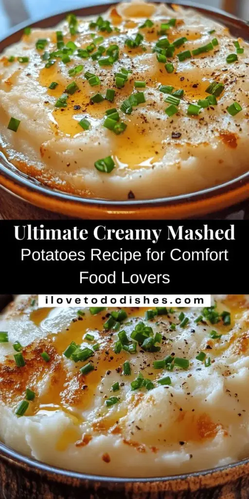 Discover the secret to making perfectly creamy mashed potatoes! This beloved comfort food is easy to master with Yukon Gold potatoes, which offer a buttery flavor and smooth texture. Learn how to achieve the ideal consistency with essential ingredients like unsalted butter, heavy cream, and sour cream. Follow simple steps and tips to elevate your mashed potatoes to star status at any meal. Enjoy delicious variations and avoid common mistakes for an unforgettable dish. Enjoy the warmth and nostalgia of homemade mashed potatoes!