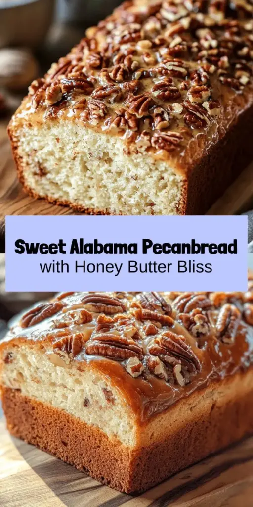 Looking for a delicious way to indulge your sweet tooth? Try the Honey Butter Sweet Alabama Pecanbread! This delightful treat combines the rich flavors of pecans and honey, making it perfect for breakfast, snacks, or dessert. Easy to make and deeply rooted in Southern tradition, this bread is sure to become a family favorite. Discover the joy of baking and share this delectable recipe with loved ones! #Pecanbread #SouthernBaking #HoneyButter #SweetTreats #FoodieDelight #BakingJoy