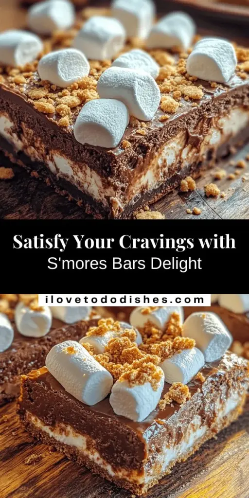 Treat yourself to a delightful twist on a campfire classic with S'mores Bars Delight! This easy recipe combines rich chocolate, gooey marshmallows, and crunchy graham crackers in convenient, shareable bars. Perfect for gatherings or a cozy night in, these bars evoke nostalgic summer nights. Discover the history, variations, and step-by-step instructions to bake your own delicious batch at home. #S'moresBars #DessertRecipe #BakingFun #NostalgicTreats #SweetTooth #HomeBaking #EasyDesserts