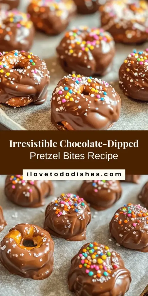 Indulge in the perfect blend of sweet and salty with homemade chocolate-dipped pretzel bites! These crunchy treats are easy to make and customize for any occasion, from parties to cozy movie nights. Discover the simple steps and tips to create irresistible bites topped with sprinkles, nuts, or sea salt for that extra flair. Satisfy your cravings and impress your guests with this delightful snack! #PretzelBites #ChocolateDessert #SweetAndSalty #TreatYourself #DIYSnack