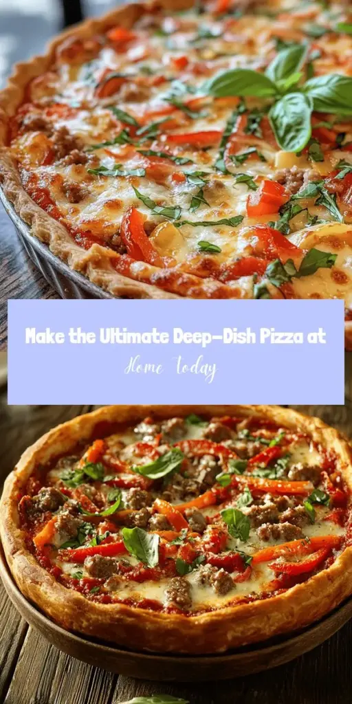 Discover the joy of creating your own Ultimate Deep-Dish Pizza Pie Delight at home! This comprehensive guide explores the unique history, delicious ingredients, and fun cooking techniques behind this Chicago classic. From its buttery crust to layers of savory fillings, deep-dish pizza is more than a meal—it's a celebration of flavors and memories with loved ones. Get ready to impress everyone at your next gathering! #DeepDishPizza #HomemadePizza #CookingFun #PizzaLovers #ChicagoStylePizza #CulinaryAdventure #FamilyCooking