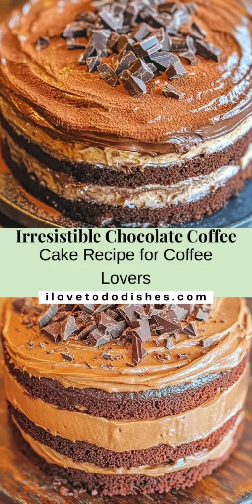 Indulge in the ultimate treat for coffee lovers with the BEST Chocolate Coffee Cake! This decadent recipe combines rich cocoa and robust coffee flavors, creating a moist and fluffy cake topped with luscious mocha frosting. Perfect for breakfast, afternoon snacks, or as a stunning dessert at any gathering, this cake will impress friends and family alike. Discover the joy of baking this delightful dessert and elevate your celebrations! #ChocolateCoffeeCake #Baking #DessertRecipe #CoffeeLovers #Foodie