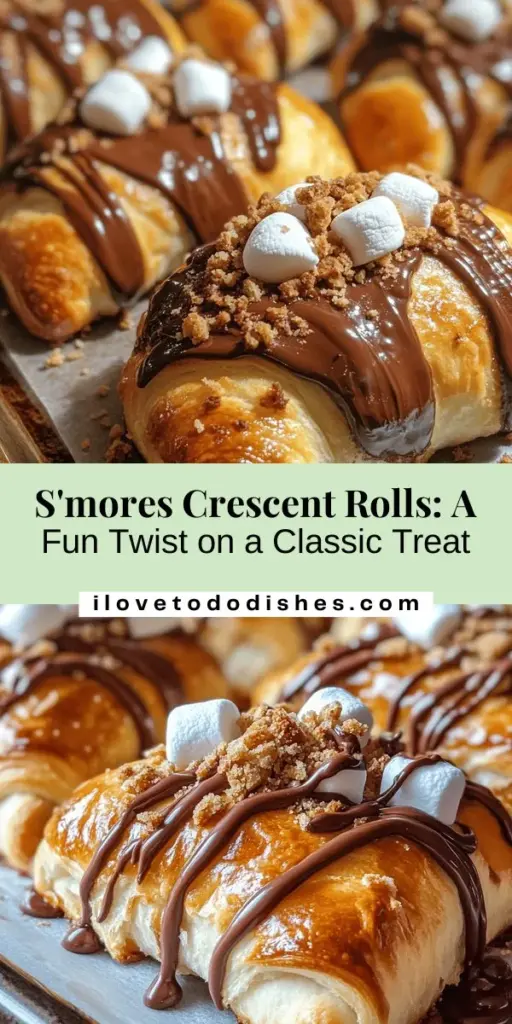 Looking for a sweet twist on a classic treat? Try S'mores Crescent Rolls Delight for an easy, delicious dessert that combines the beloved flavors of s'mores with flaky crescent roll dough. These warm rolls are filled with melted chocolate, gooey mini marshmallows, and crunchy graham cracker crumbs—perfect for summer gatherings or cozy nights at home. Get creative with fillings and enjoy a family-friendly baking adventure! #SMoreDelight #BakingFun #DessertRecipes #ChocolateLovers #EasyRecipes #FamilyBaking