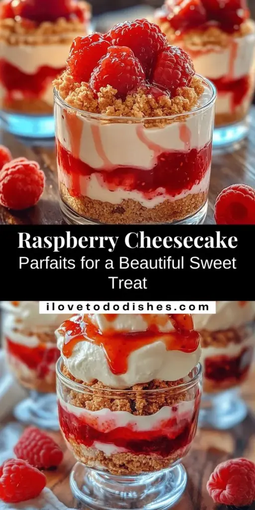 Treat yourself to a delicious adventure with Raspberry Cheesecake Parfaits! These layered delights combine creamy cheesecake, fresh raspberries, and crunchy graham cracker crust for a stunning dessert. Perfect for any occasion, they offer a balance of flavors that will impress your guests or satisfy your sweet tooth. Follow our easy recipe and tips to create this exquisite treat that’s sure to delight! #RaspberryCheesecake #DessertLovers #HomeBaking #Yummy #SweetTreats #Parfaits #DeliciousDesserts