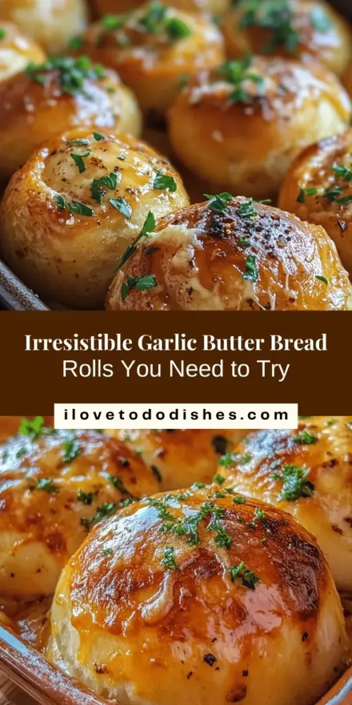 Experience the joy of baking with this simple garlic butter bread rolls recipe that's perfect for any occasion. These fluffy rolls combine the warm aroma of freshly baked bread with the savory goodness of garlic and butter. Ideal as a side for soups, salads, or holiday feasts, they're a delightful treat everyone will love. Gather your ingredients and enjoy the comforting taste of homemade rolls. #BreadRolls #BakingRecipe #GarlicButter #ComfortFood #HomemadeDelight