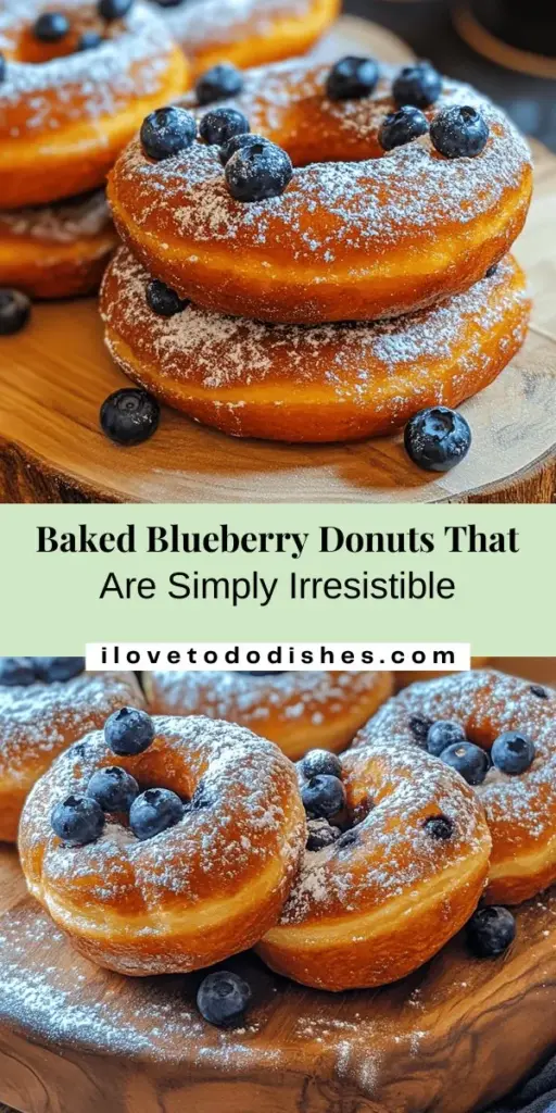 Satisfy your sweet tooth with delightful baked blueberry donuts! Perfect for breakfast, brunch, or a cozy treat, these light and fluffy donuts are bursting with fresh blueberries, offering a healthier alternative to fried versions. Easy to make and packed with nutrients, they are sure to impress your friends and family. Try them with a dusting of powdered sugar for added elegance! #Baking #BlueberryDonuts #HealthyTreats #BreakfastIdeas #HomeBaking #FoodieFun #DonutRecipe