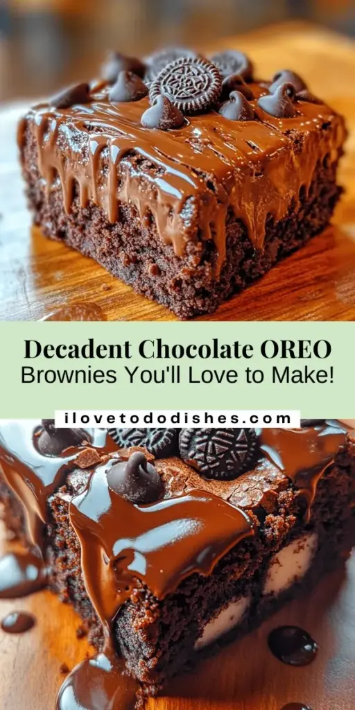 Unlock the ultimate chocolate experience with these Rich Chocolate OREO Brownies! Combining fudgy brownie goodness with the iconic crunch and creaminess of OREO cookies, this recipe is an indulgent treat perfect for any occasion. Easy to make and irresistibly delicious, you'll have everyone craving more with every bite. Get ready to bake and impress! #Brownies #ChocolateLovers #OREOCookies #Baking #DessertIdeas #SweetTreats #Yummy